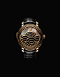 HEURE PASSANTE - CAPITOLE WAVE - PARMIGIANI FLEURIER : Capitole - Heure passante - Wave of PARMIGIANI FLEURIER, white gold set baguette diamonds, black onyx and waves made in white gold - reflecting an exceptional lightOne version in rose gold with black 