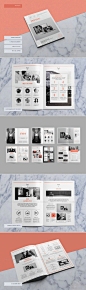 Kinney Proposal 黑白风格手册画册设计模板源文件国外素材-淘宝@北坤人素材
