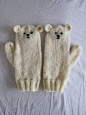 Polar bear mittens