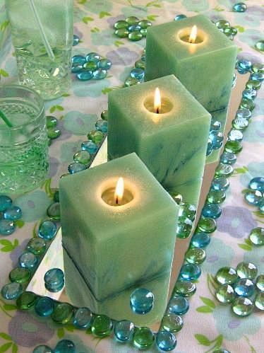 Green & Blue Candle ...
