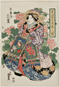 Keisai Eisen: Hanamurasaki of the Tamaya, from the series Fuyo oyobazu bijin soroe? - Museum of Fine Arts
