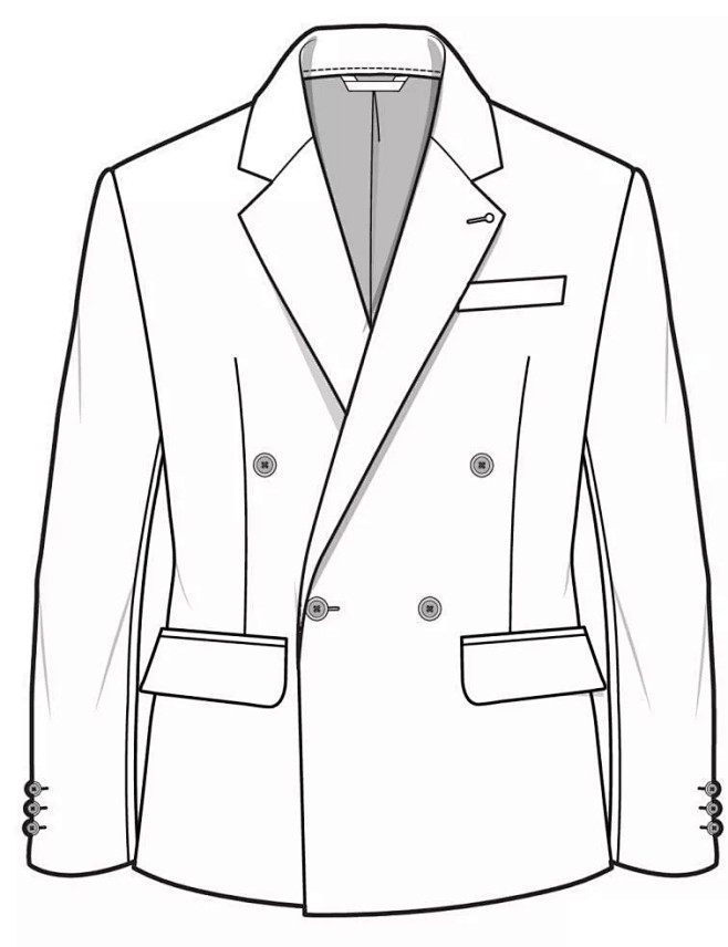 男士夹克、卫衣、西服的款式图合集-制版技...