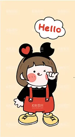 可爱卡通女孩子  - 源文件下载【酷图网】卡通,矢量图,AI,设计图,手机壳,壁纸,贴纸,儿童,服装印花,产品图案,印花图案,可爱卡通,女孩子,女生,米老鼠