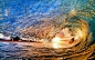 General 2560x1600 waves sea coast sunlight water sunset