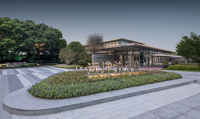 温州远洋泊云庭 现代 展示区景观 景观亭 植物 草坪 台阶（SED新西林景观国际，拥有国家高新技术企业资质，国家风景园林工程设计专项甲级资质 ...