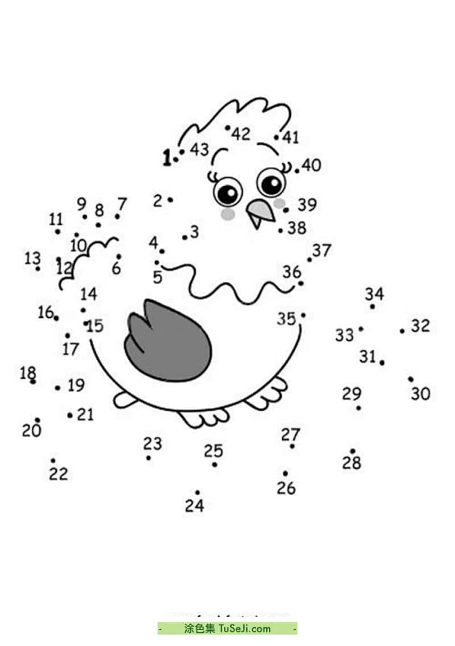 如何玩数字连线游戏?10张动物主题的数字连线画画作业!