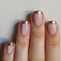 Rose gold French mani: