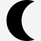 Moon图标 https://88ICON.com 月亮 自然 气象 天文 半个月亮 月亮相位