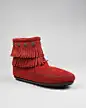 Double Fringe Side Zip Boot
Minnetonka经典皮质软底手工制作休闲鞋