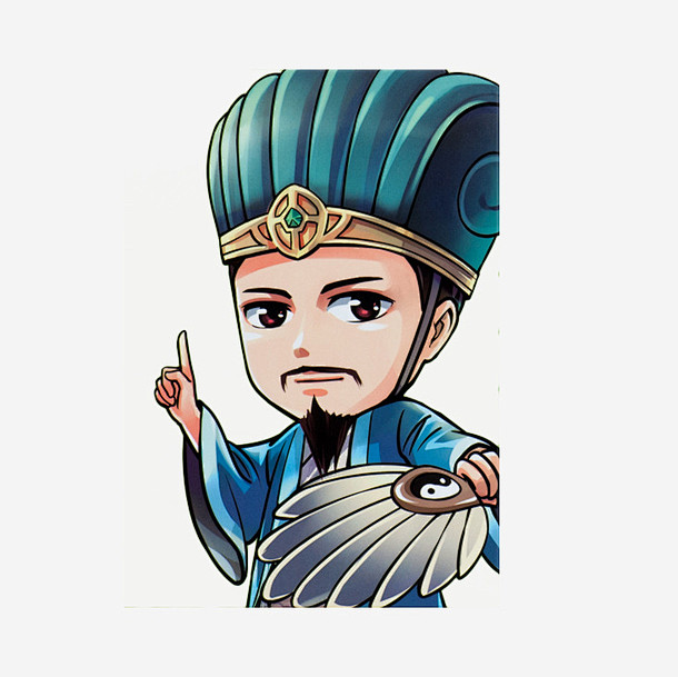卡通青年诸葛亮古典人物插画高清素材 三国 中国风 卡通 卡通诸葛亮 古典 名著 孔明 插画 羽扇 诸葛亮 免抠png 设计图片 免费下载