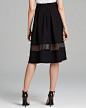 AQUA Skirt - Sheer Inset Midi | Bloomingdale's