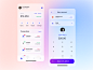 Finance App - Concept金融，玻璃拟物风，付款输入密码