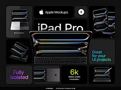 21款2024新款苹果iPad平板电脑广告ui手绘作品集ps样机展示效果图