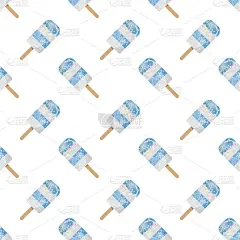无缝背景图像彩色水彩纹理冰棒图案