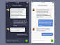 通信界面UI设计Chat App - Dark and Light - 图翼网(TUYIYI.COM) - 优秀APP设计师联盟