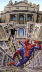 艺术家精湛街道3D艺术：蜘蛛侠穿梭楼宇之中_科技_腾讯网