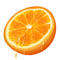 卡通水果橙子素材卡通 橙子 水果 一半橙子 一块橙子 水果橙子 大橙子 手绘 水果插画