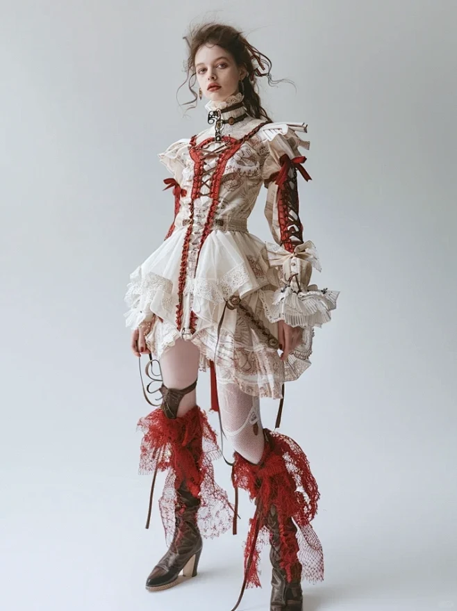 设计灵感丨蒸汽朋克风格连衣服oc服设 -...