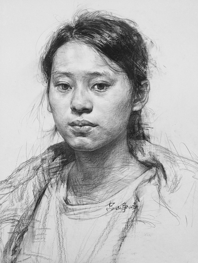 首席天九吕峥峥素描头像73