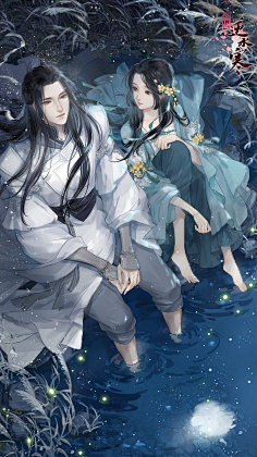 古风情侣图(239图)_@一颦一笑易人心收集_花瓣插画/漫画