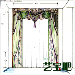 软装设计师過采集到窗帘手绘图