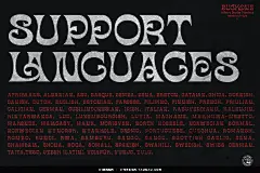 BuckOne复古迷幻酸性逆反差潮牌标识电影海报封面标题英文字体包
