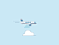Airplane for dribbble