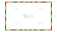 frame 3d with rainbow for decoration and motley