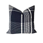 Add A New Look By Using Pillow Covers Made of Designer Fabric! On the Front: Zak and Fox Expedition Print Fabric in Blue On the Back: Navy Blue Linen Fabric 100% Linen Fabric All pillow covers are sewn professionally, over-locked with finished edges to pr
