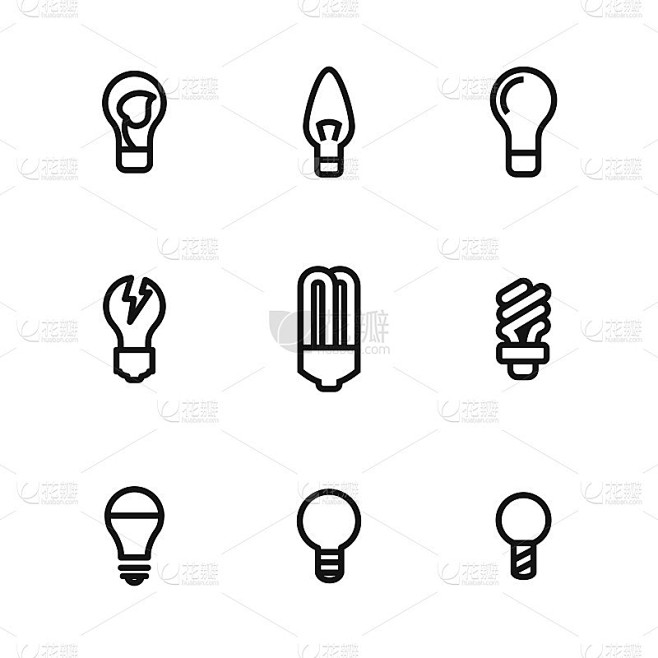 光矢量图标