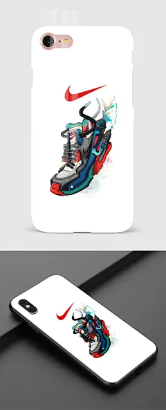 卡通创意迷彩鞋子手机壳