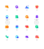 手机APP首页金刚区糖豆区图标分类彩色质感icon模板PSD设计素材图-淘宝网
