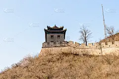 中国长城的一部分。世界七大奇迹之一。联合国教科文组织世界遗产