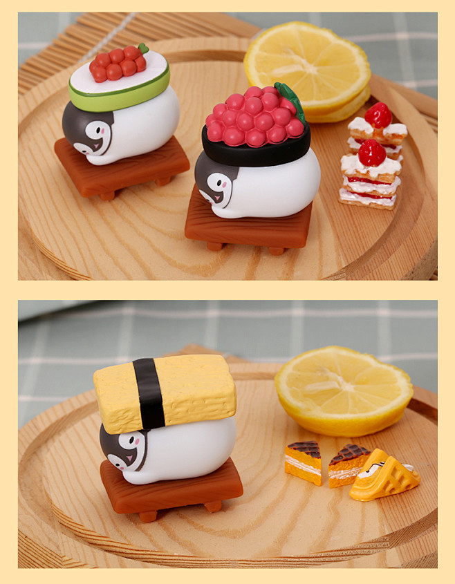 popmart泡泡玛特寿司企鹅盲盒公仔潮流场景手办摆件女生礼物tmallcom