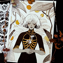 Esperanza°采集到黑白插画