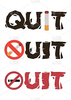 Set of No Smoking Sign isolated on white.