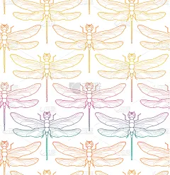 蜻蜓,式样,华丽的,浪漫,图像,壁纸,艺术,设计,装饰,复古