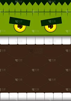 科学怪人脸怪物万圣节背景