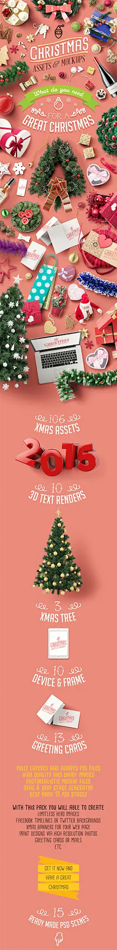 Christmas Assets &amp; Mock Up Pack : Christmas Assets &amp; Mock Up Pack