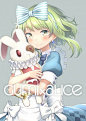 Tags: Anime, Apron, Vocaloid, Blue Ribbon, GUMI, Stuffed Rabbit, Hugging Toy