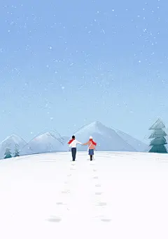 唯美浪漫爱情情侣插画