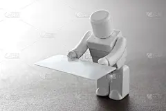 人工智能机器人在未来社会的商业场所交换名片