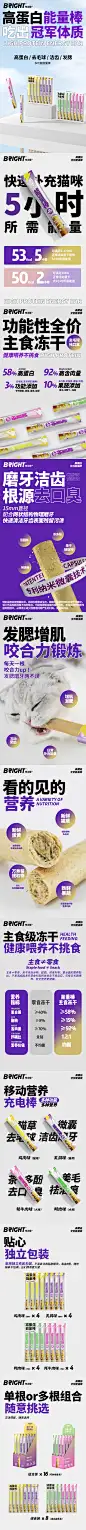 布兰德主食能量棒猫咪狗冻干非零食磨牙洁齿去毛球发腮生骨肉冻干-tmall.com天猫