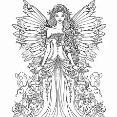 AI绘画_Prompts_Marcybarnes_fairy_princess_with_wings_coloring_book_pageswith_n_d5986168-72ee-429c-8bf1-d085cf88e179_xpanx.com