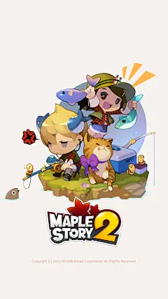 #메이플스토리2# #冒险岛2# 20151229官方新图，钓鱼主题，4个尺寸供下载。O网页链接 ​​​​