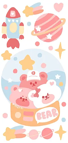 cr.微博@肚肚图画本_201011_可爱 动物 手机壁纸