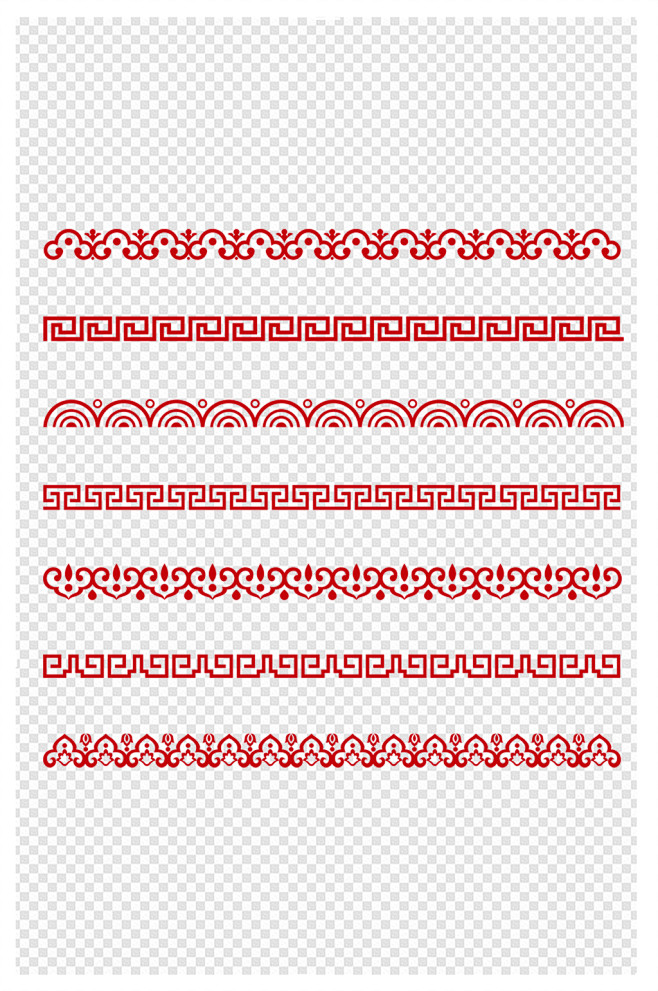 古典传统中式花纹基础简约分割线边框