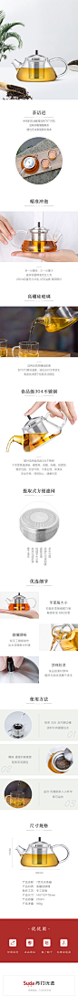 茶壶 水壶  玻璃杯 详情页