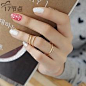 韩国关节戒指女士韩版装饰戒指潮人时尚三环戒指女套组