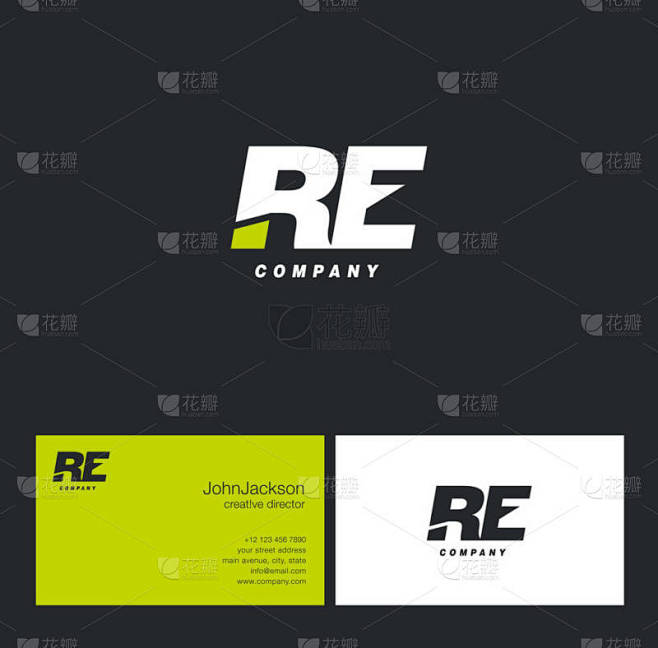 R & E Letter Logo  